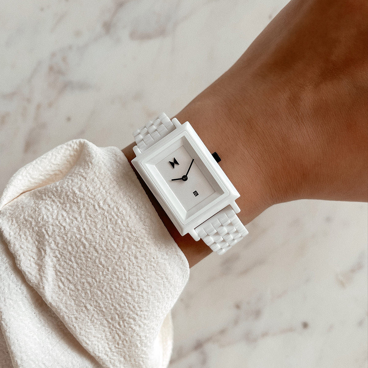 Signature Square Ceramic Gloss White 26mm