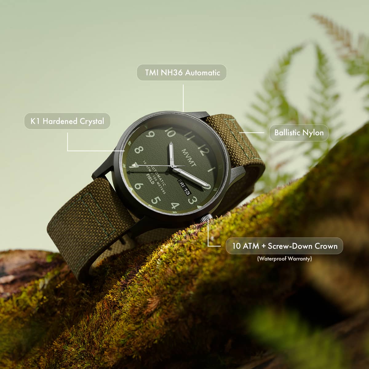 Field Automatic Pine Green 42.5mm