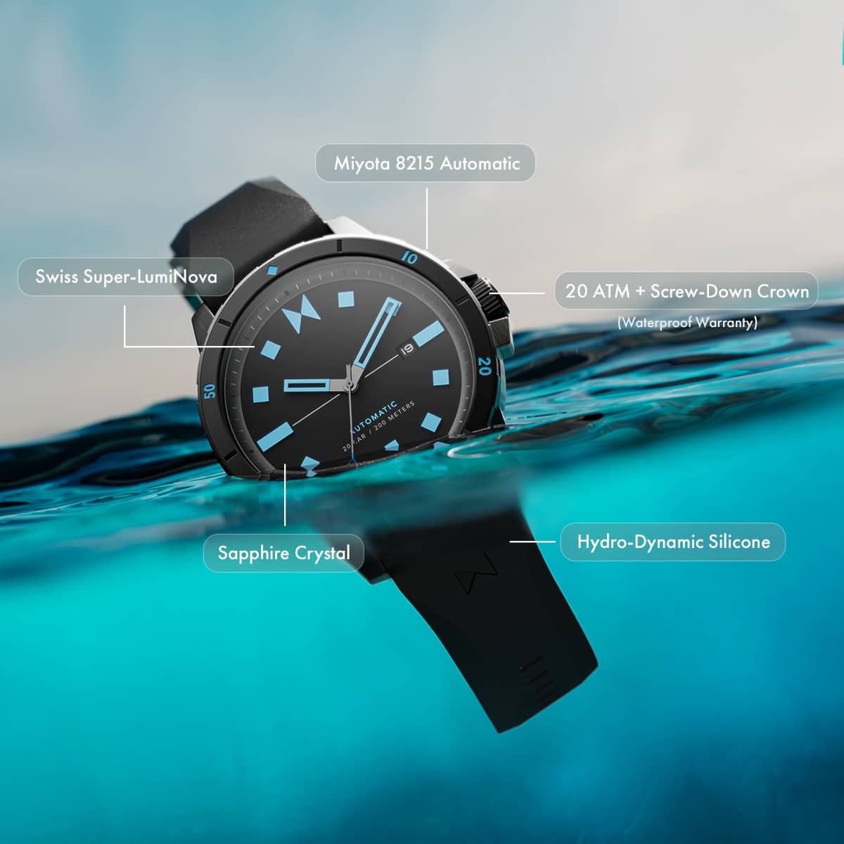 Minimal Sport Automatic Abyss Black 45.5mm