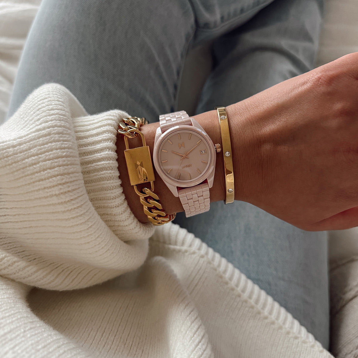 Rise Boyfriend Ceramic Petal Blush 36mm
