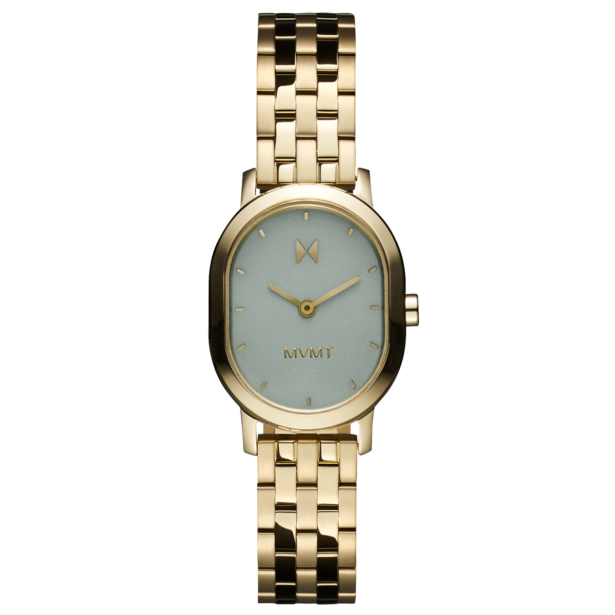Carmel Oval Seafoam Gold 25mm