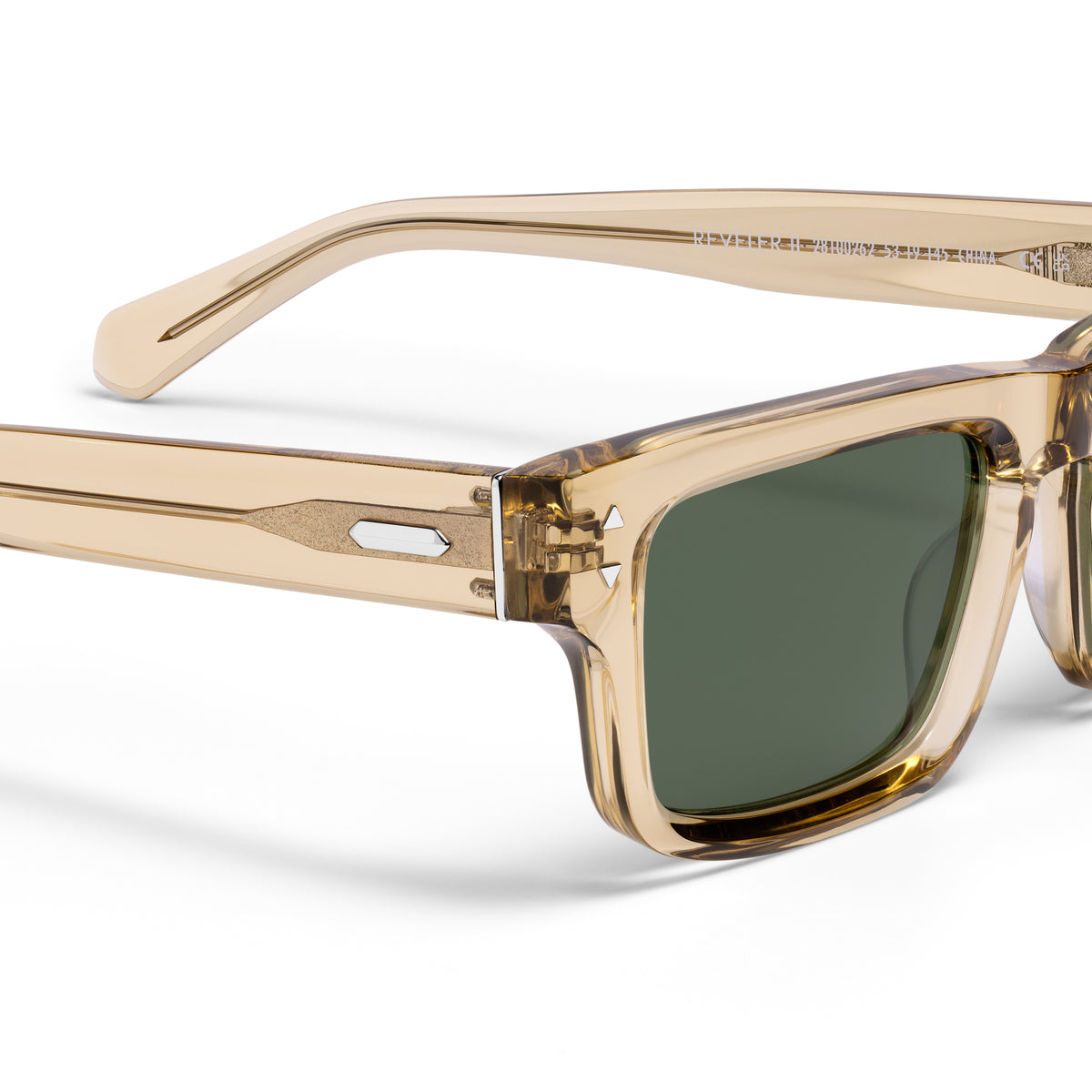 Del Mar Rectangle Sunglasses Transparent Champagne