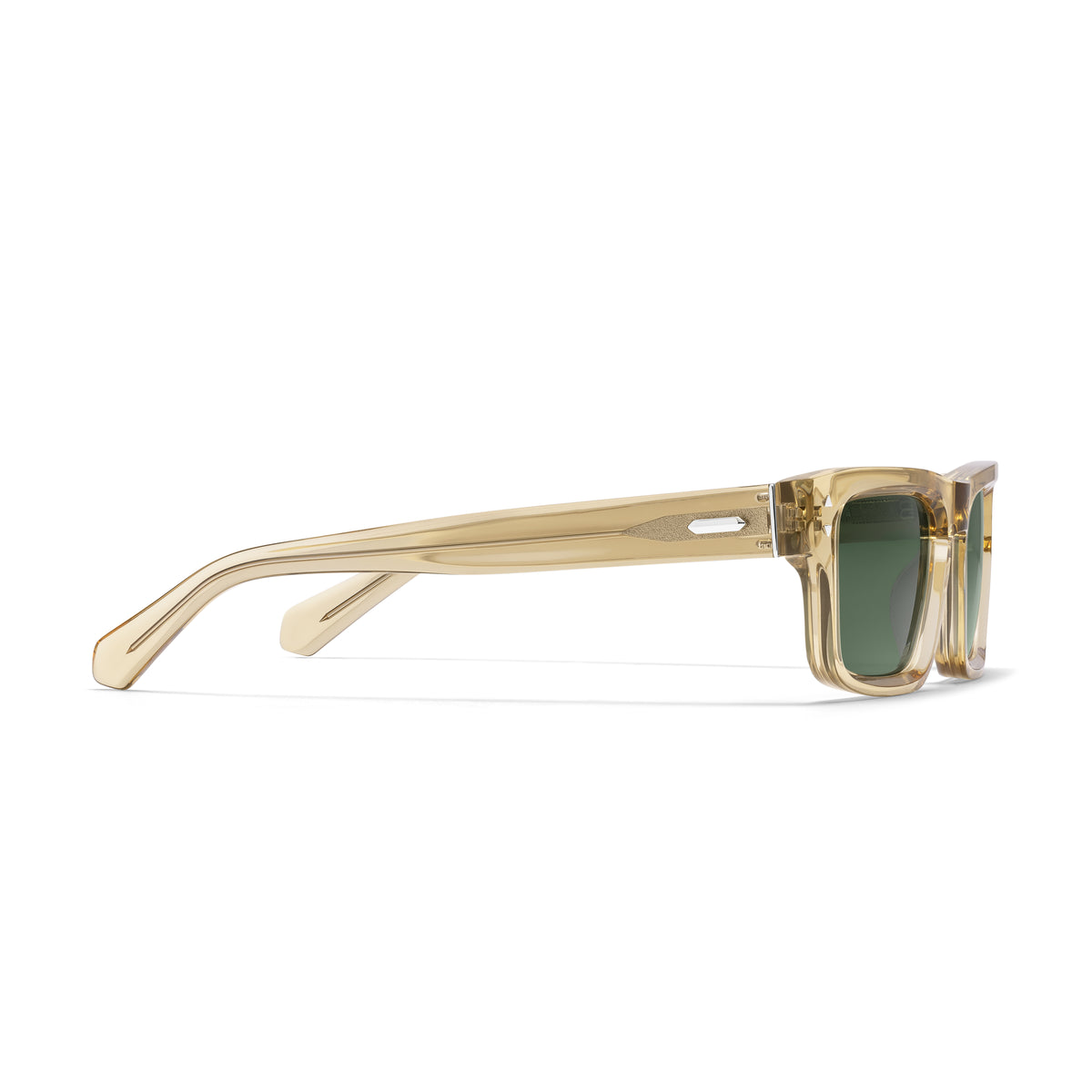 Del Mar Rectangle Sunglasses Transparent Champagne