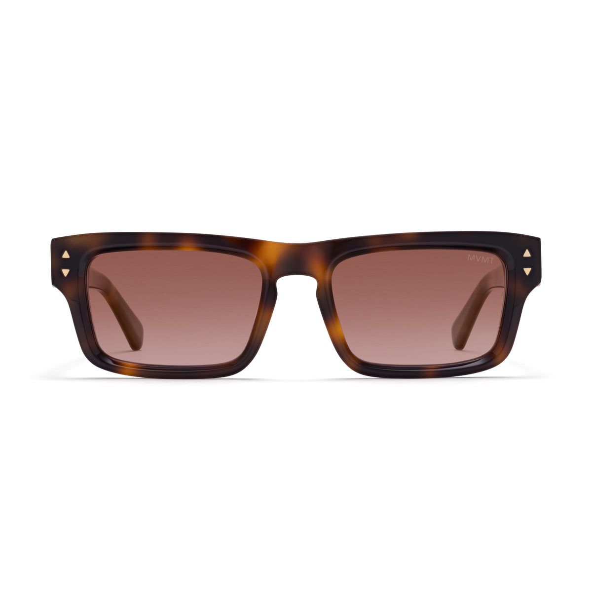 Del Mar Rectangle Sunglasses Tortoise Frame Violet Flare Gold Lenses