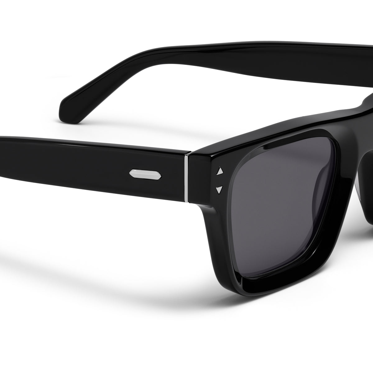 Vista Square Sunglasses Black Frame Grey Lenses