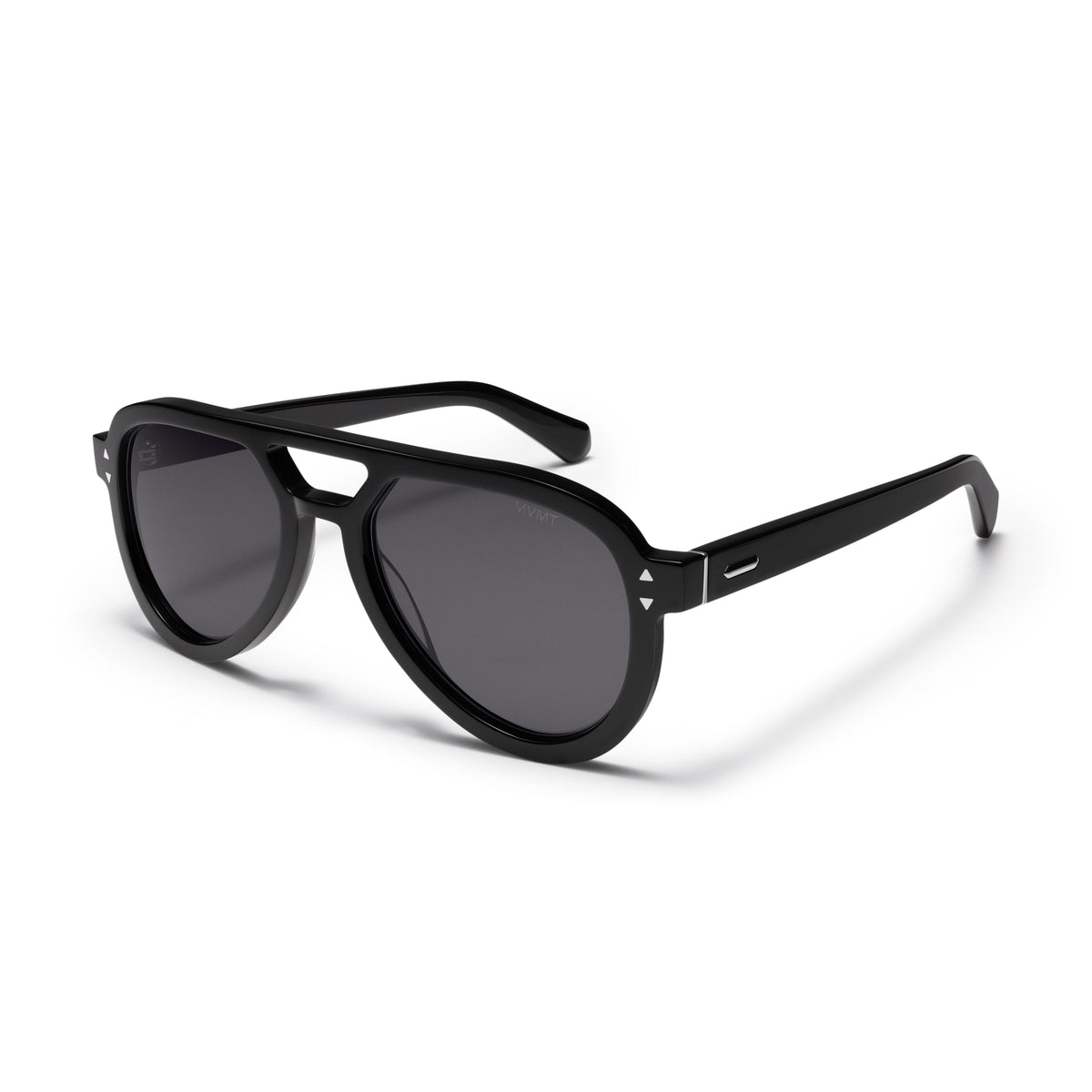 Hollywood Aviator Sunglasses Black Frame Grey Lenses
