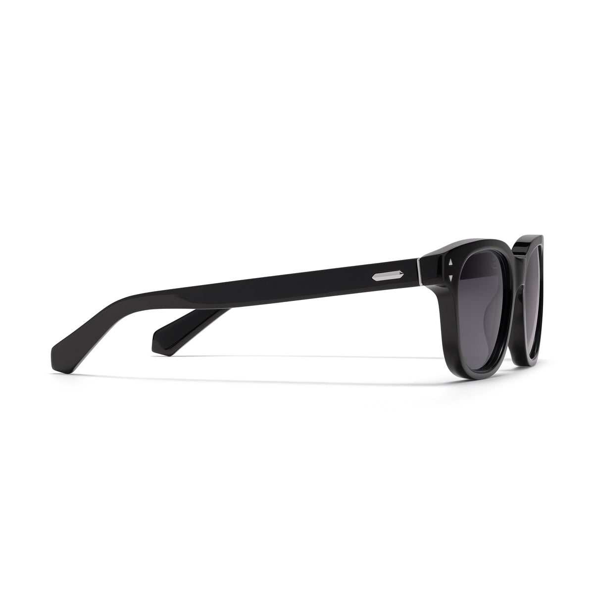 Malibu Round Sunglasses Black Frame Grey Lenses