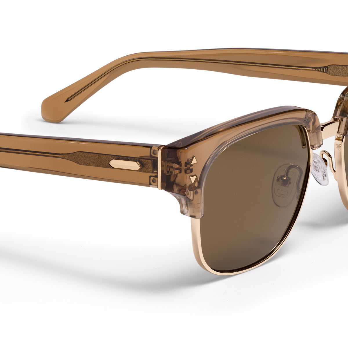 Laguna Square Sunglasses Opaque Brown + Gold