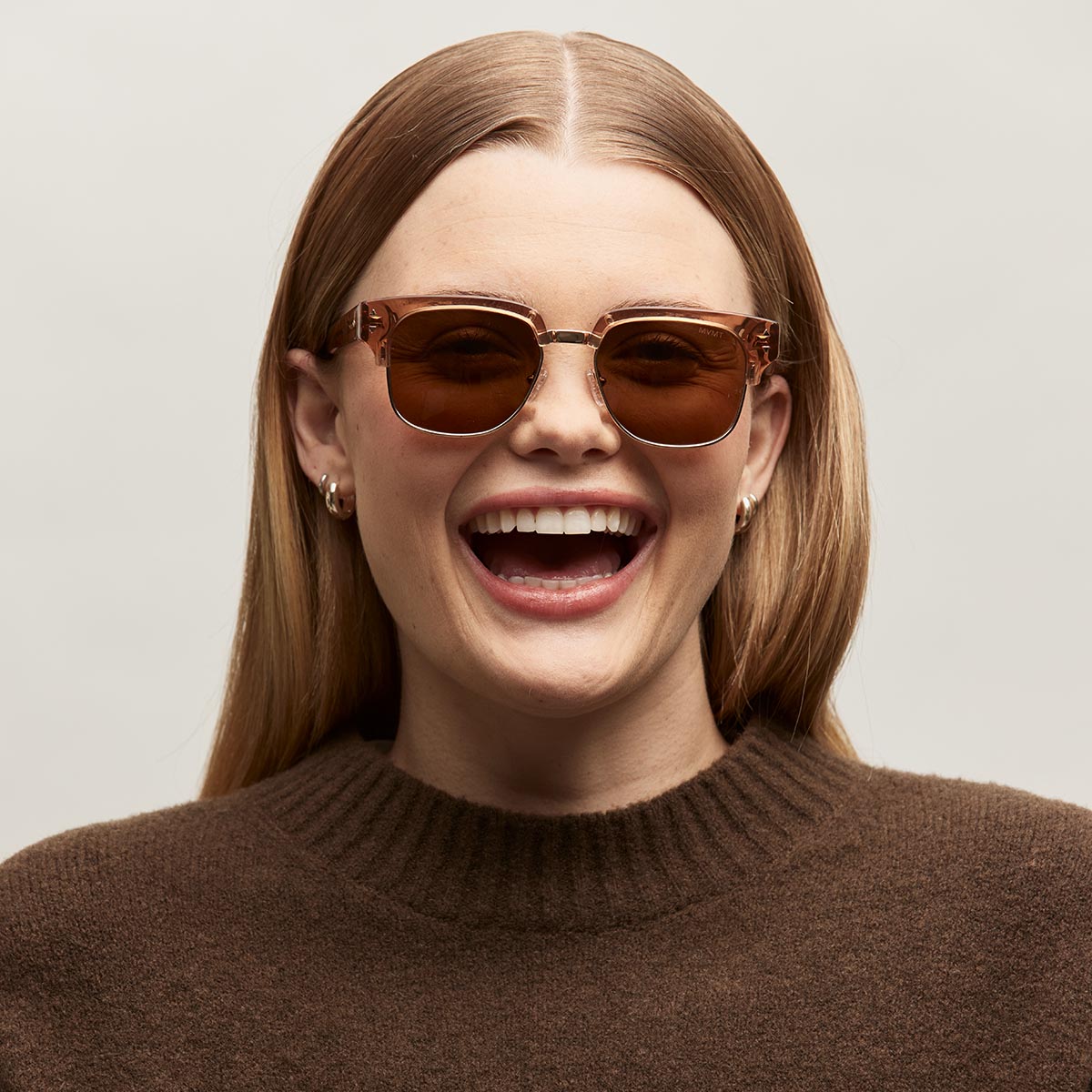 Laguna Square Sunglasses Opaque Brown + Gold