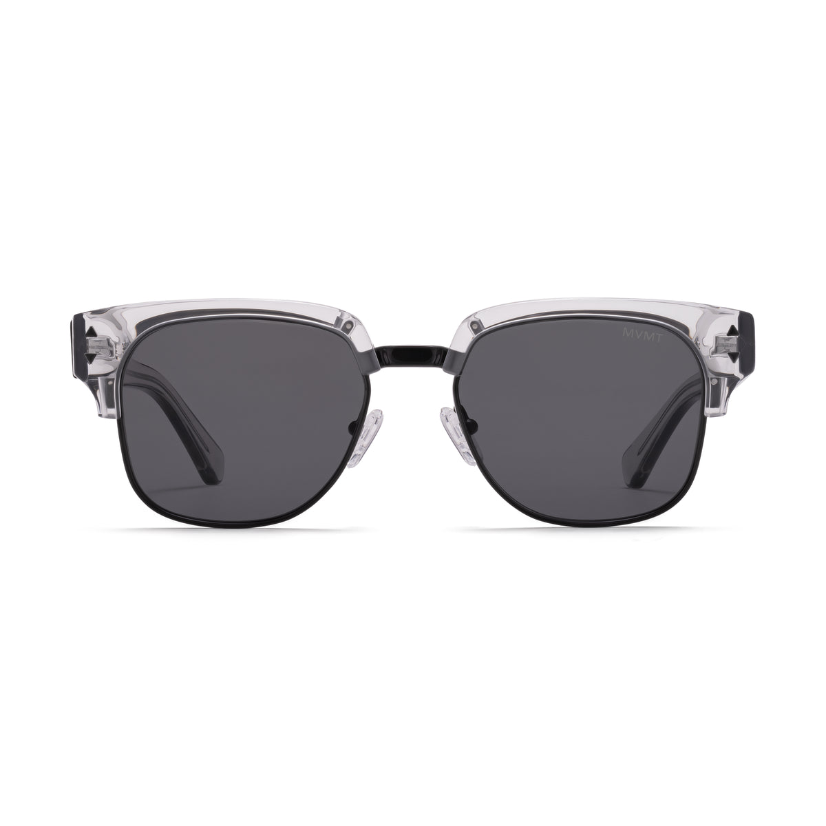 Laguna Square Sunglasses Transparent Grey + Black