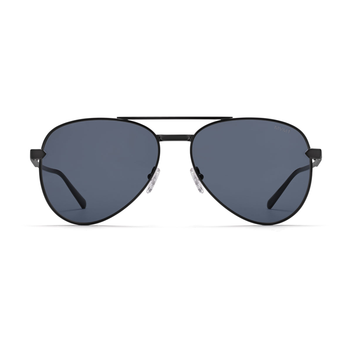 Miramar Aviator Sunglasses Black Frame Green Lenses