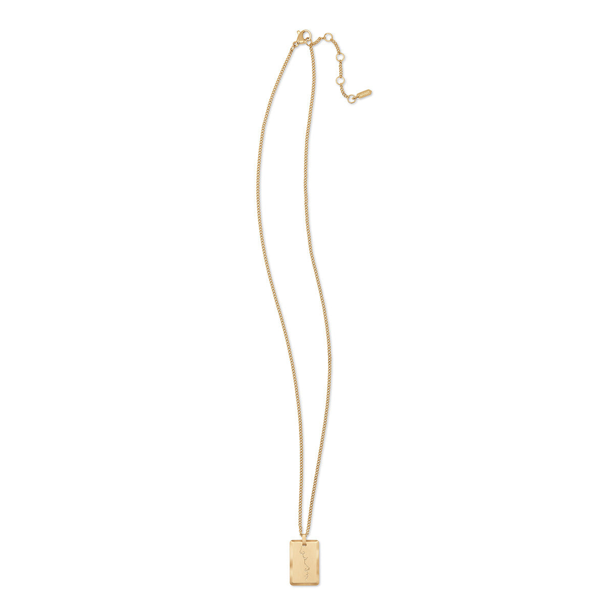 Kiss Pendant Necklace Gold