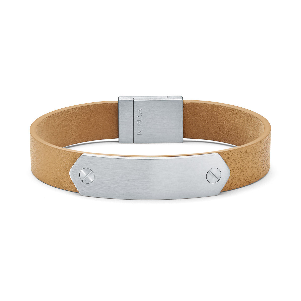 Leather ID Bracelet Tan