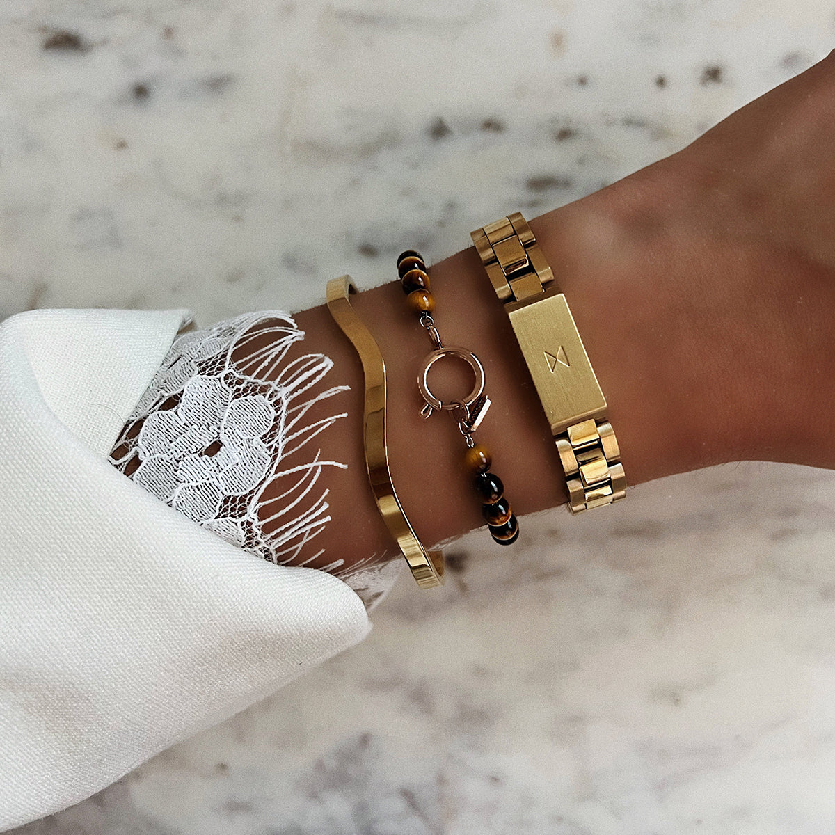 Oval Stone Bracelet Tiger Eye