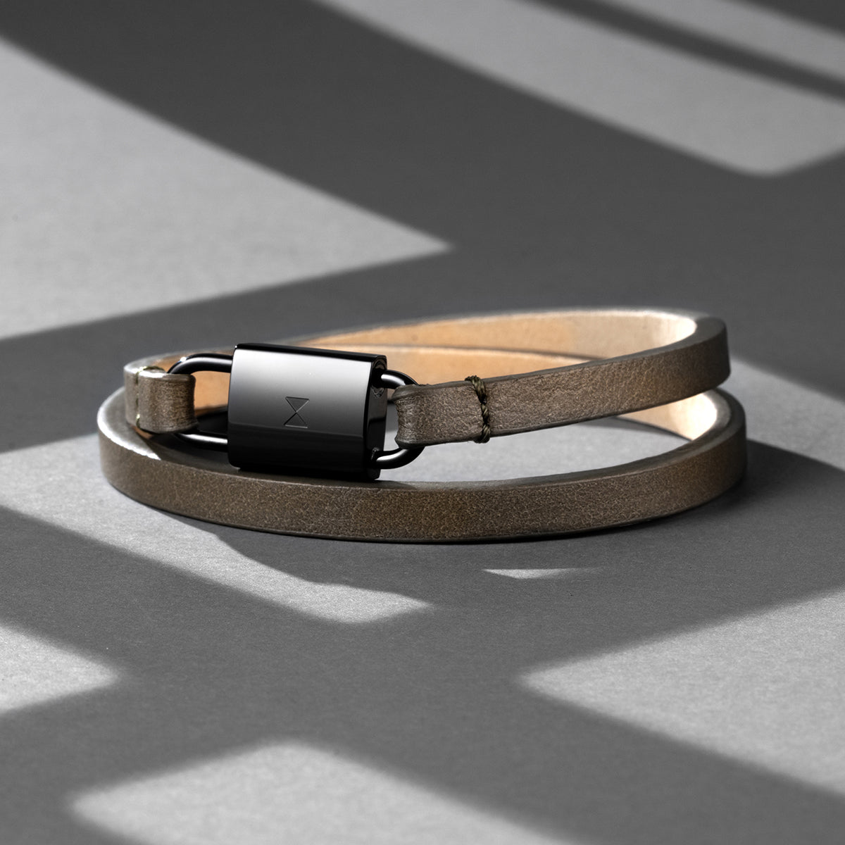 Padlock Bracelet Olive + Grey