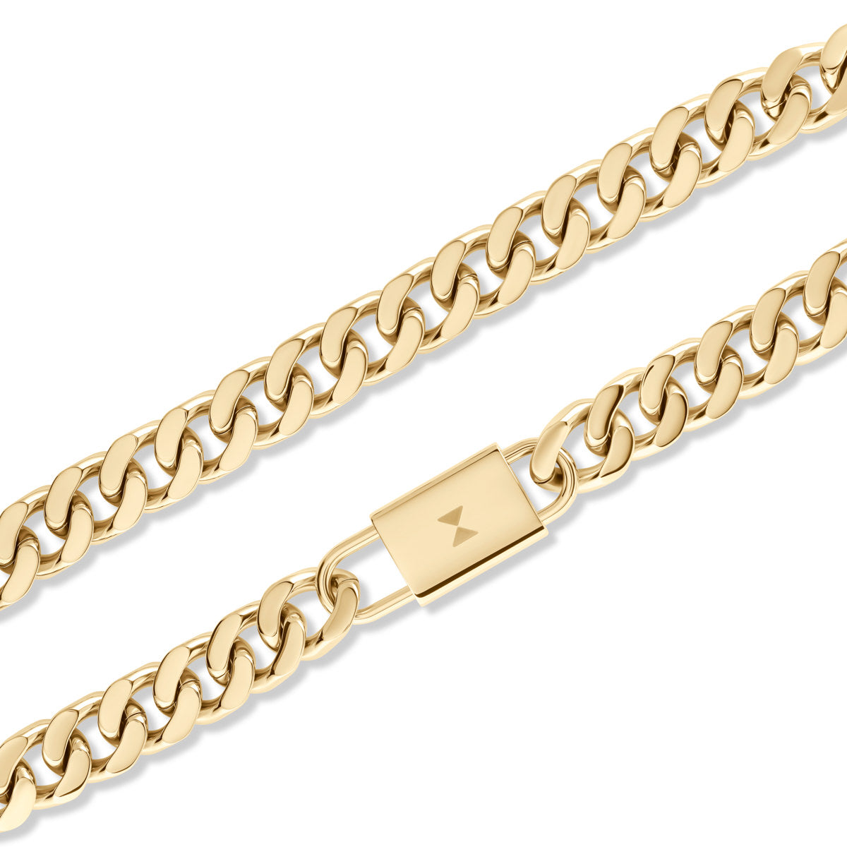 Chunky Padlock Necklace Gold