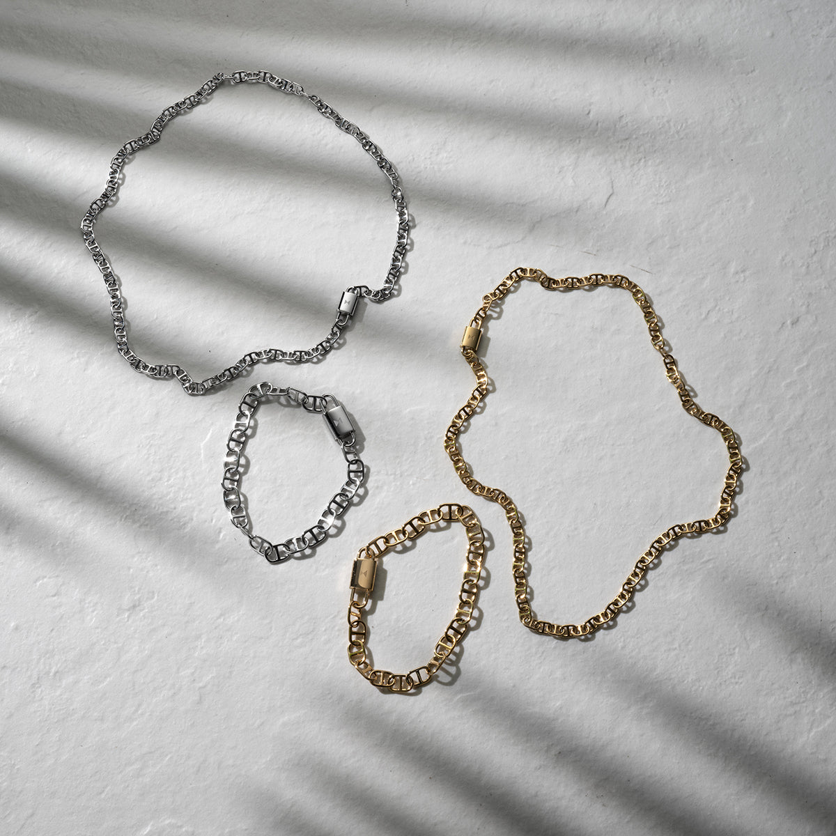 Anchor Chain Necklace Silver