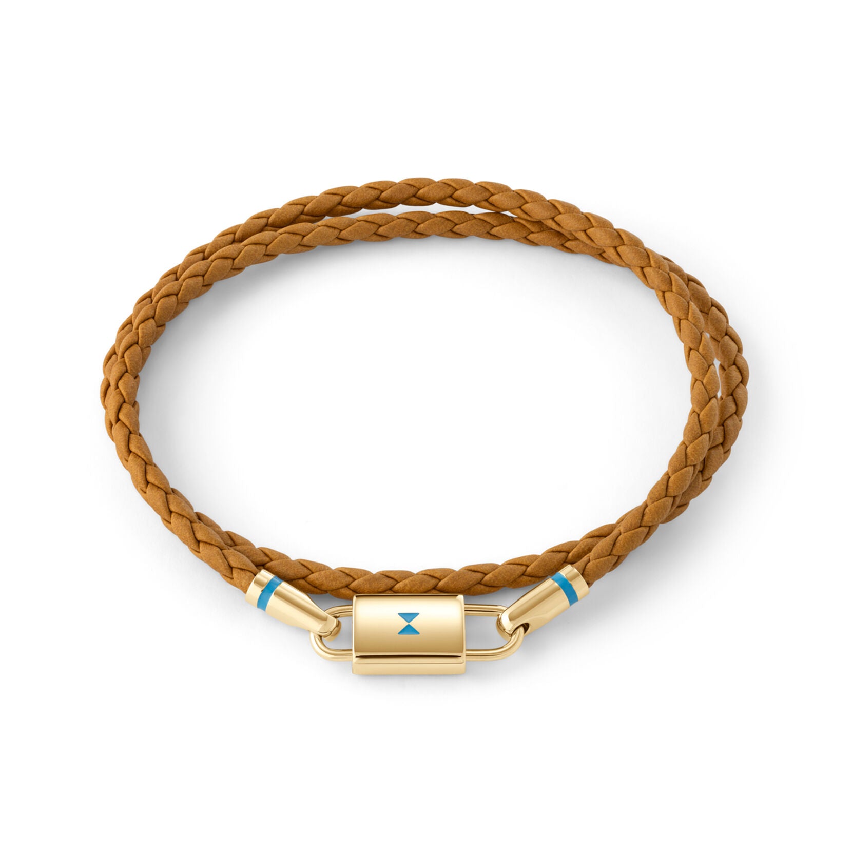 Braided Leather Bracelet Brown/Gold | MVMT