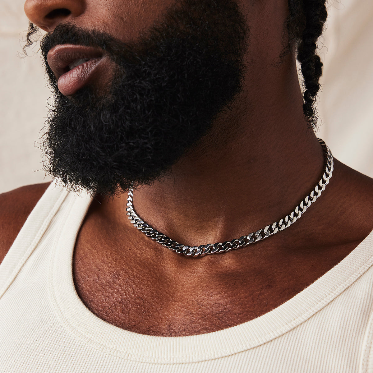 Curb Chain Necklace Silver