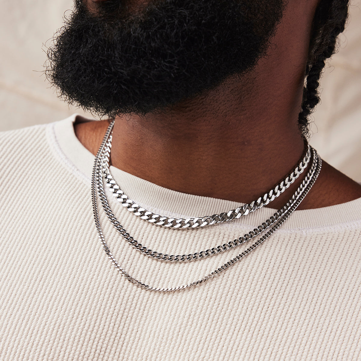 Curb Chain Necklace Silver