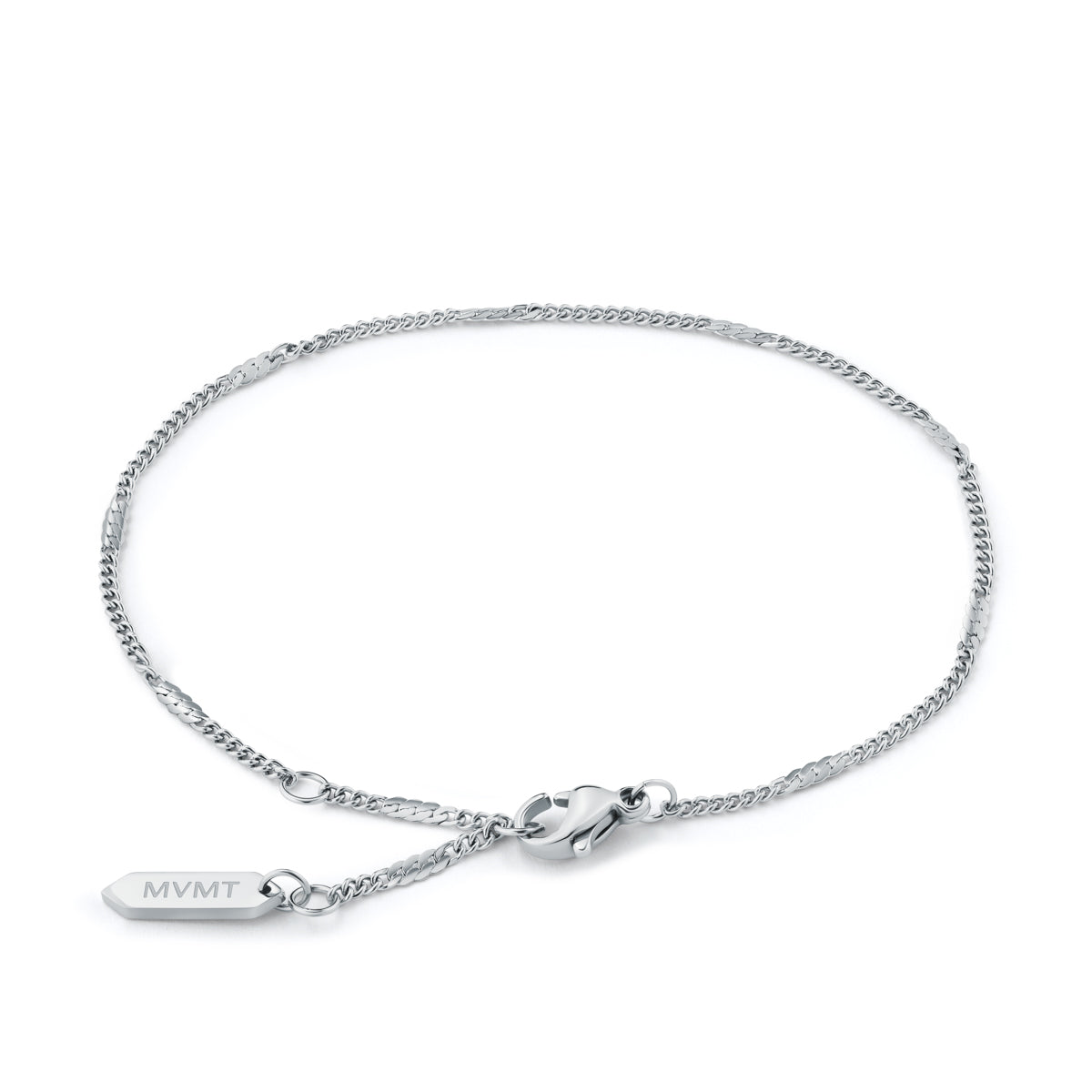 Stamped Chain Bracelet Silver