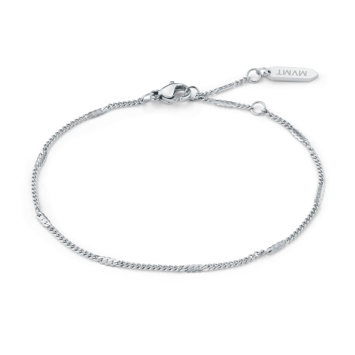 Stamped Chain Bracelet Silver