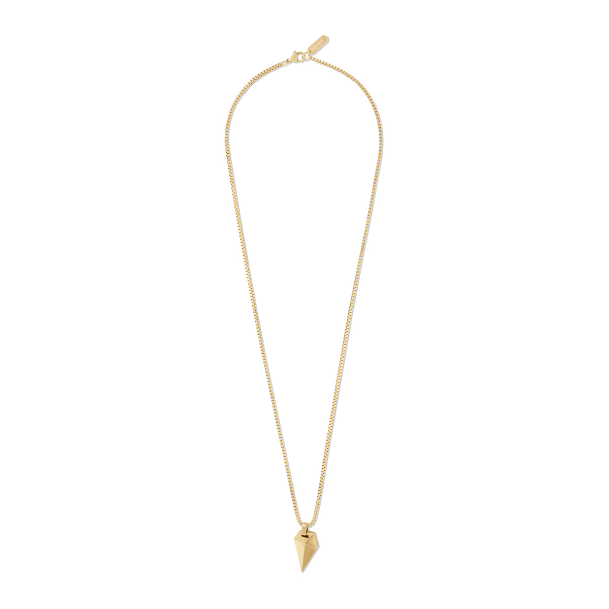 Sculpted Shark Tooth Pendant Necklace Gold