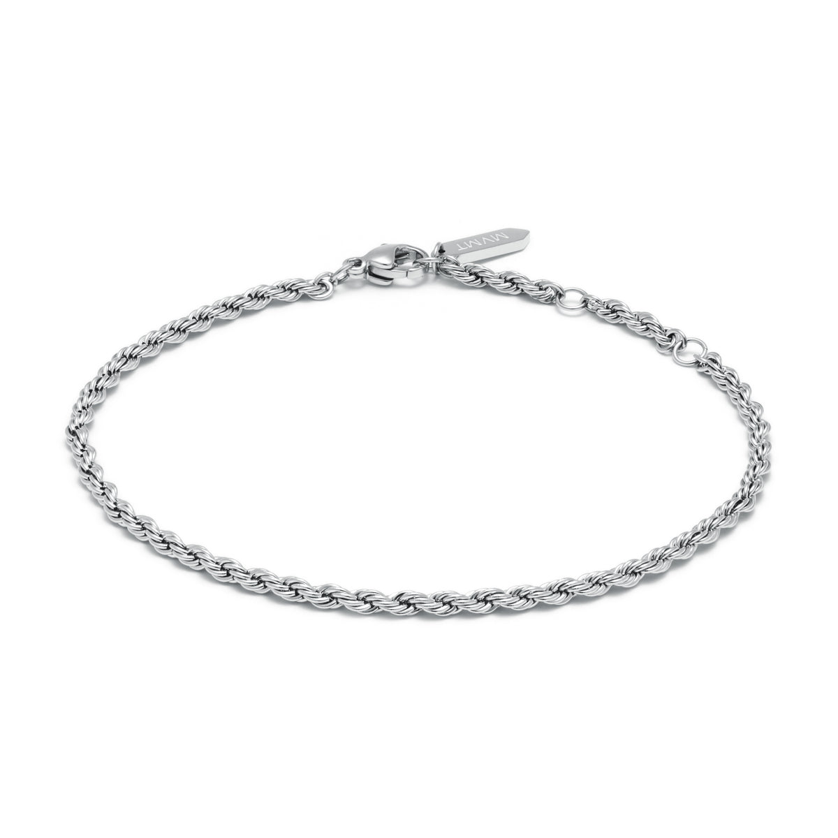 Rope Chain Bracelet - 2.4MM Silver