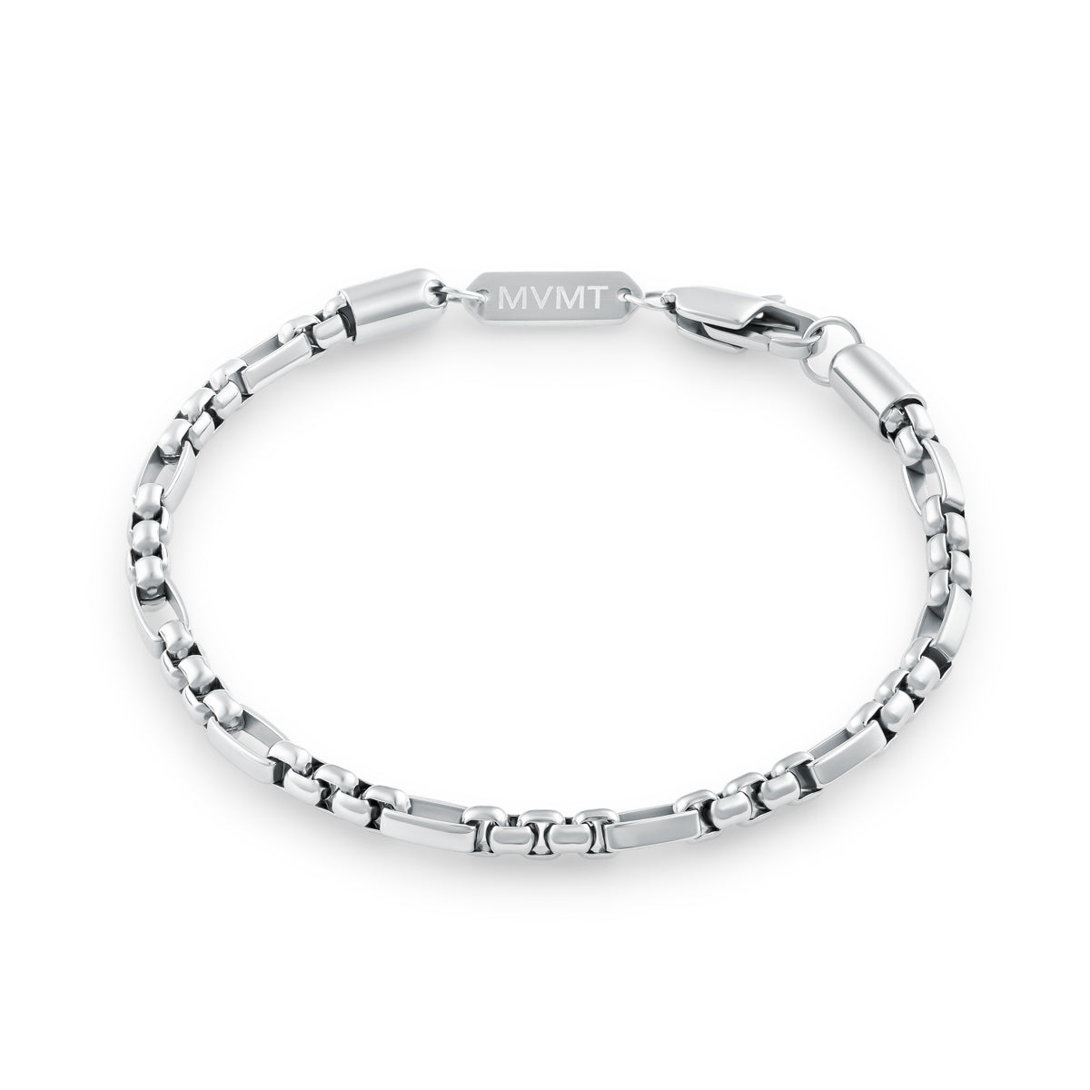 Figaro Box Chain Bracelet Silver