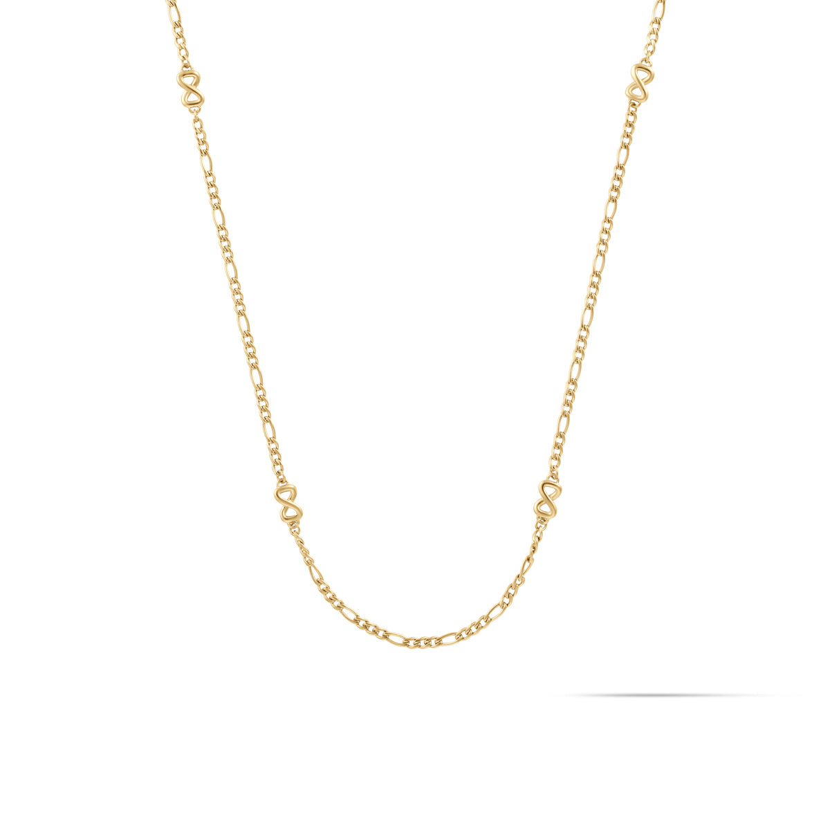 Figaro Chain Necklace - 1.8MM Gold