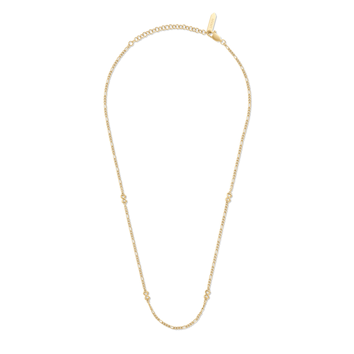 Figaro Chain Necklace - 1.8MM Gold