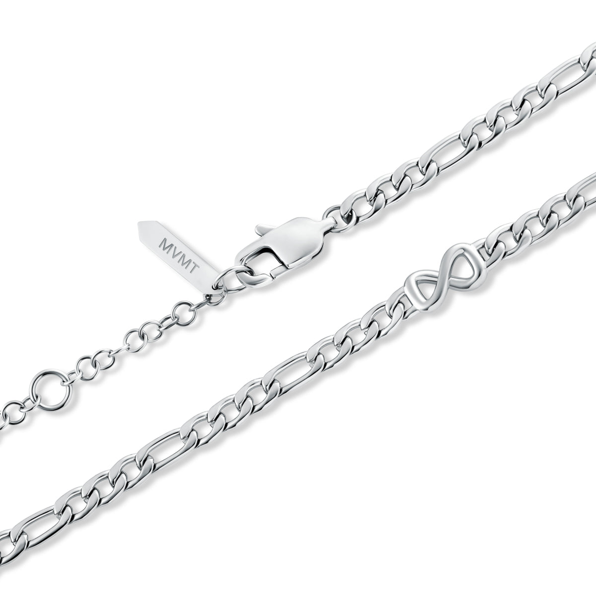 Figaro Chain Bracelet - 1.8MM Silver