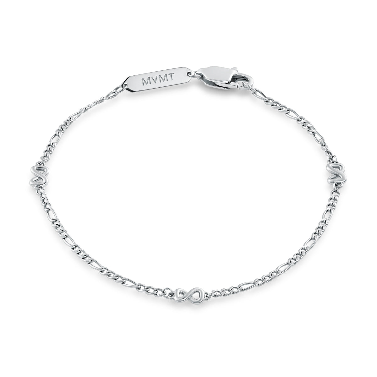 Figaro Chain Bracelet - 1.8MM Silver
