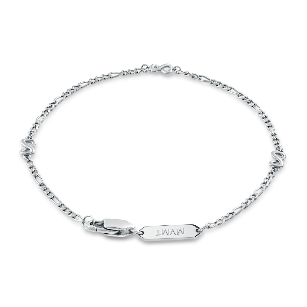 Figaro Chain Bracelet Silver