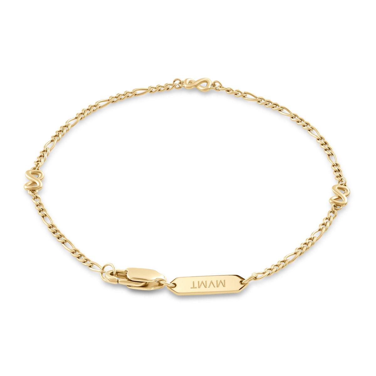 Figaro Chain Bracelet Gold