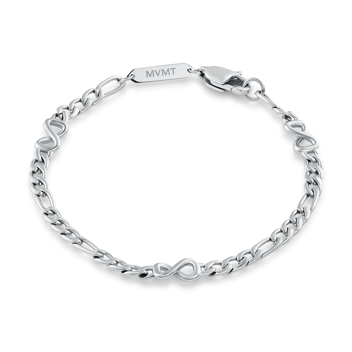 Figaro Chain Bracelet Silver