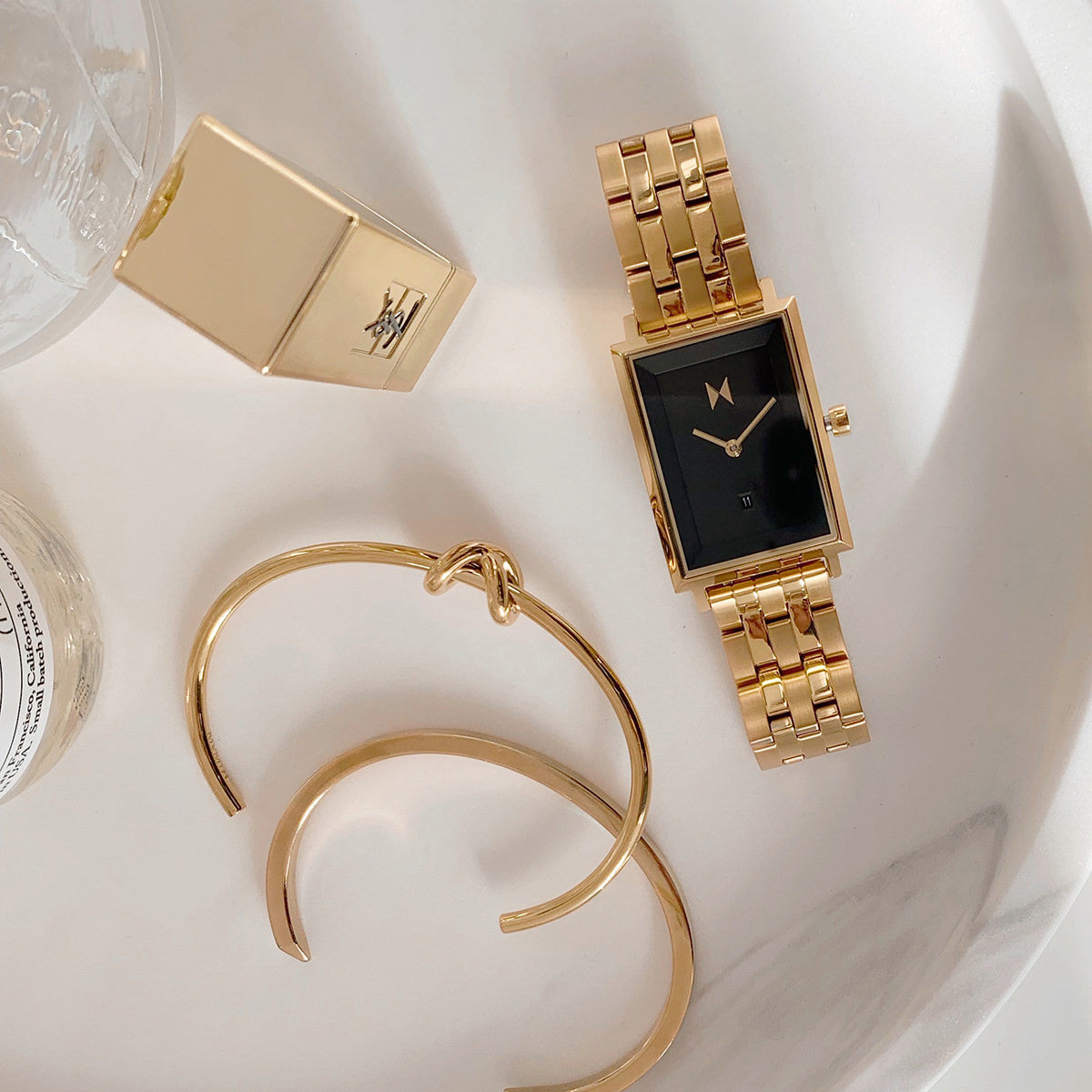Signature Square Mason Gold 24mm