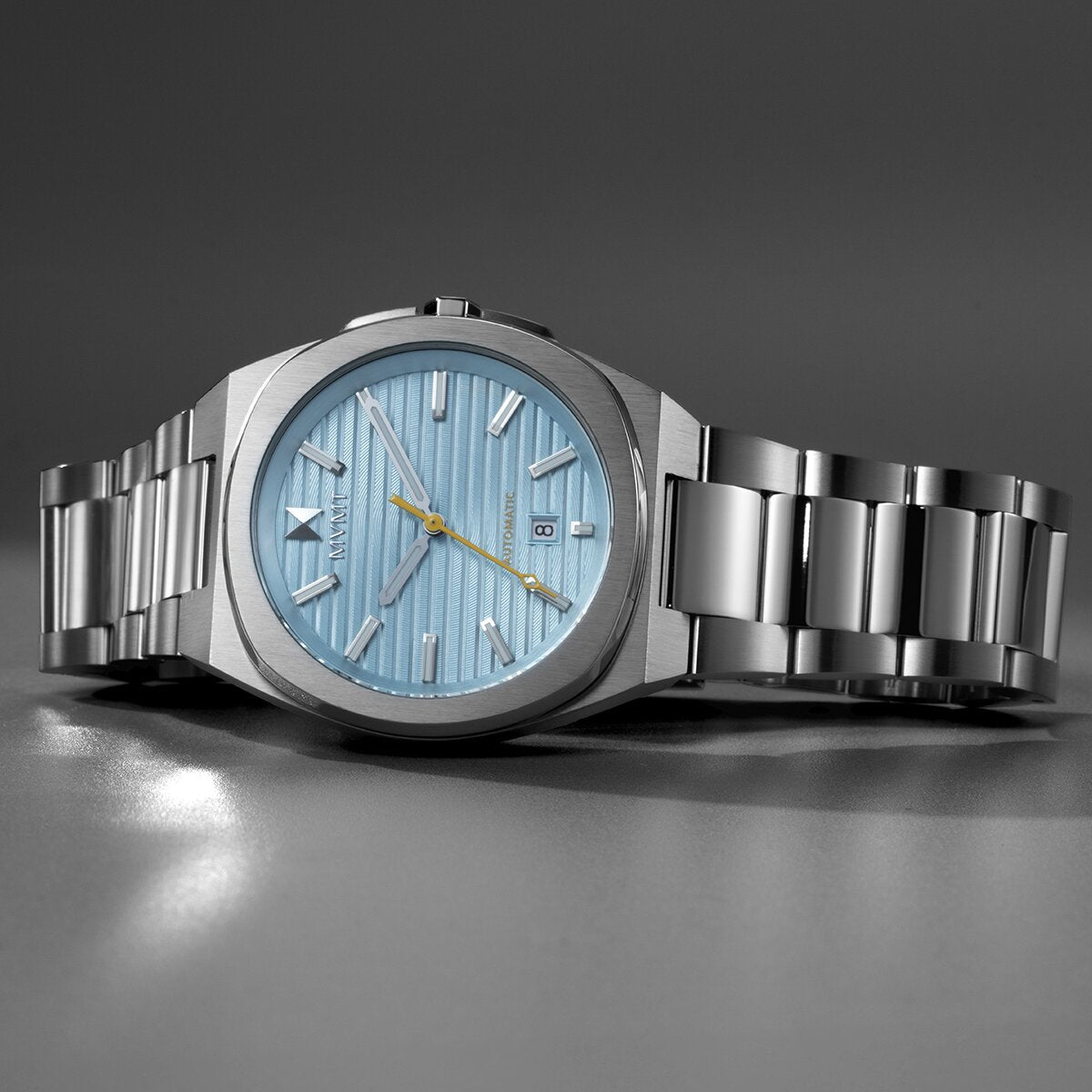 Stainless steel men's Odyssey automatic watch with blue dial
