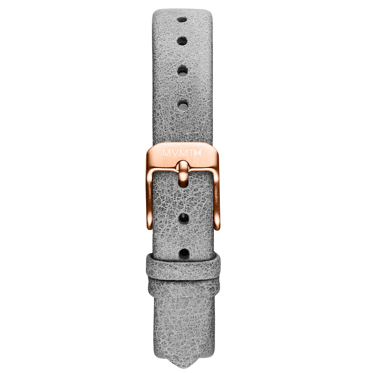 MOD - 12mm Grey Leather Rose Gold