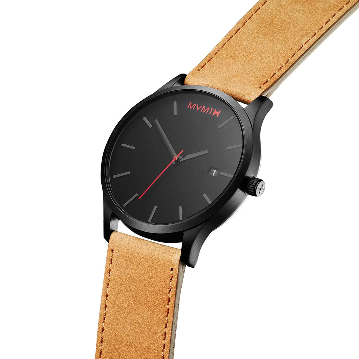 MVMT Men's Classic Tan Leather Watch