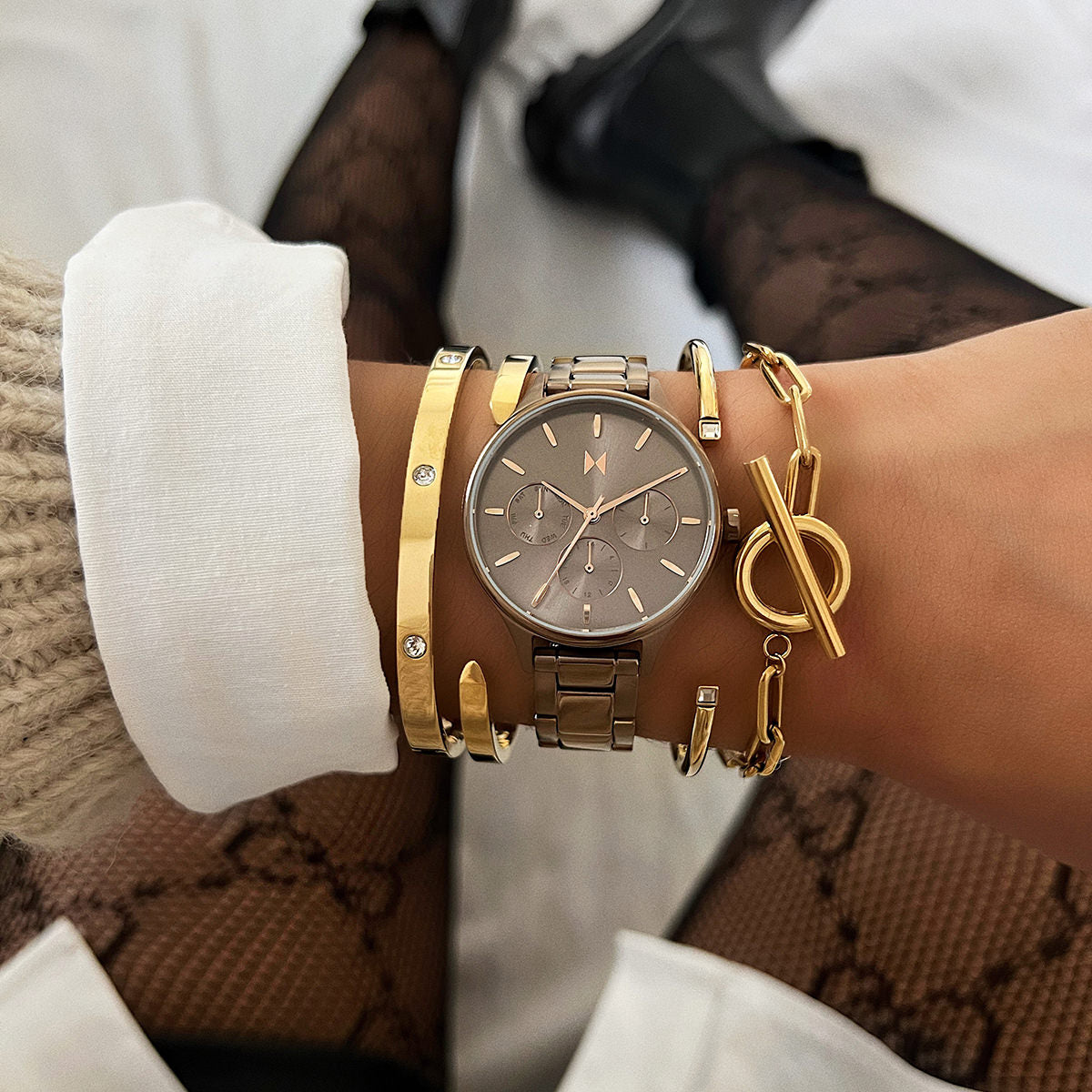 Reina Multi Eye Tide Taupe 34mm
