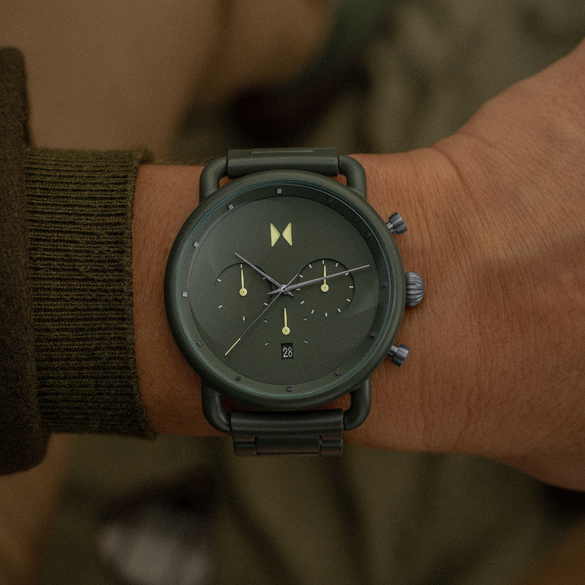 Blacktop II Ceramic - Matte Green Ceramic Men's Chronograph | MVMT