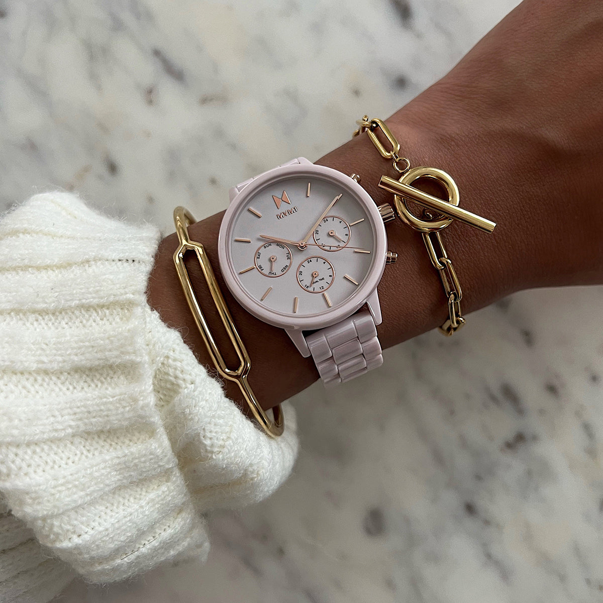 Nova Ceramic Petal Blush 38mm