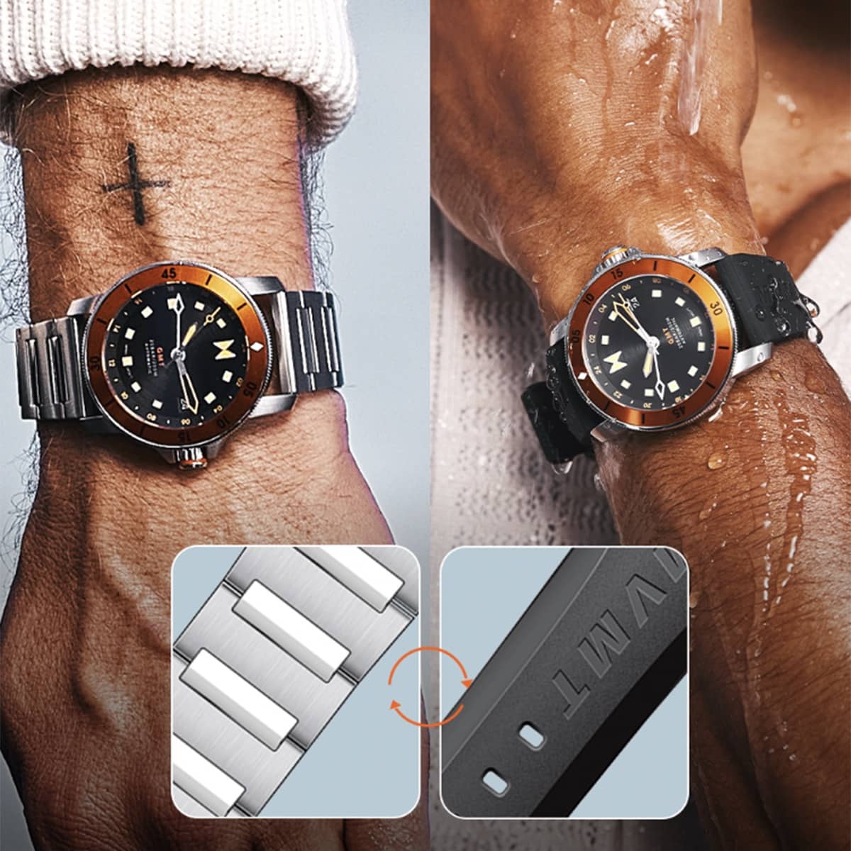 Cali Diver GMT Automatic Horizon Orange 40mm