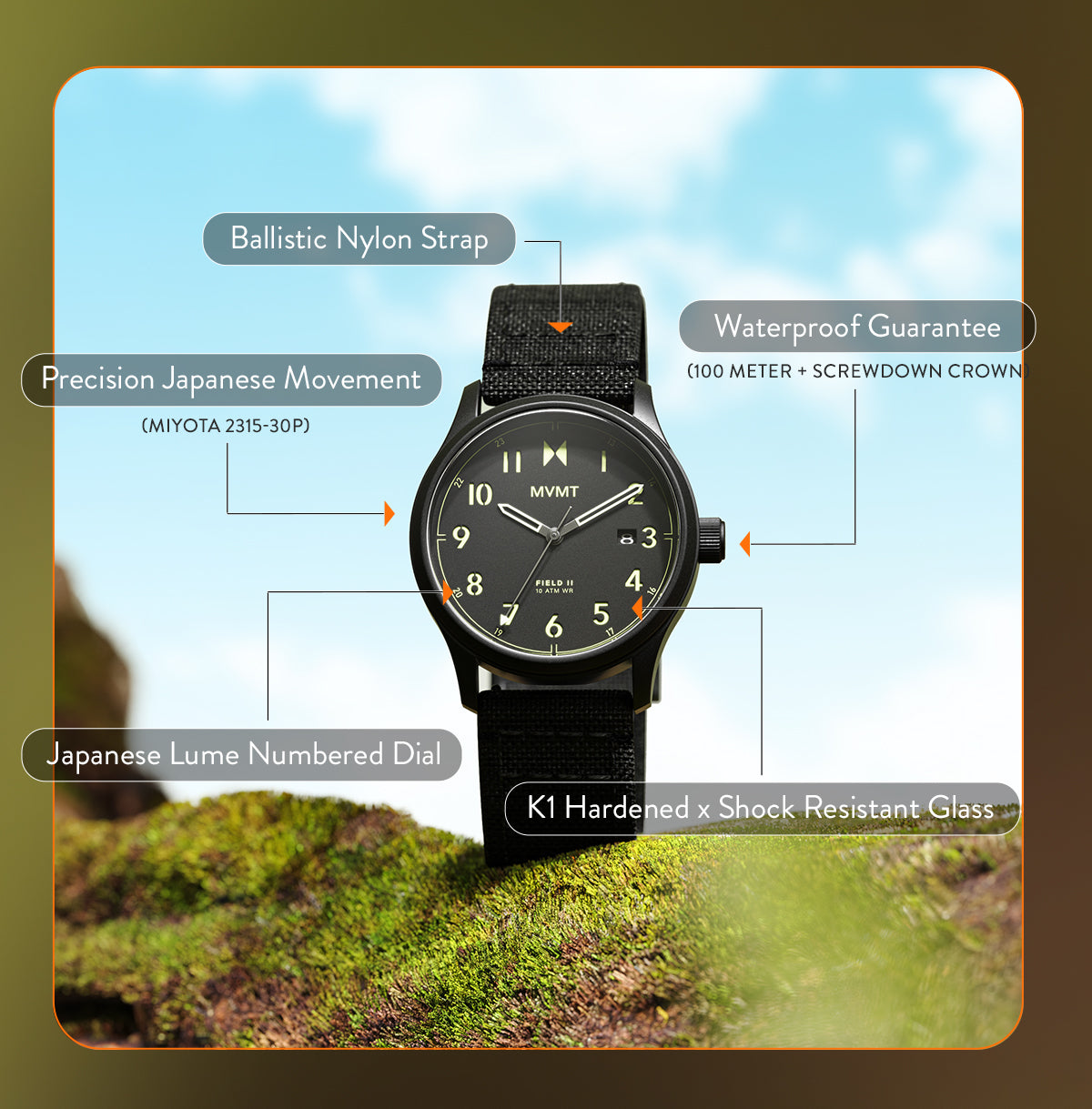 Field II Black Lume 41mm