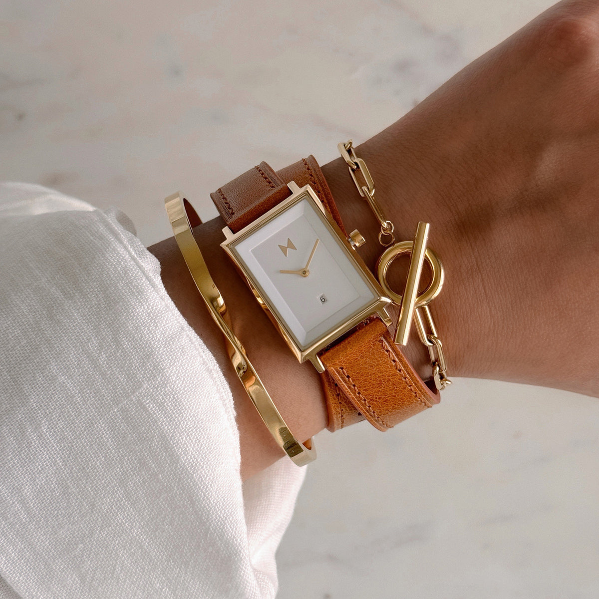 Signature Square Italian Tan 24mm