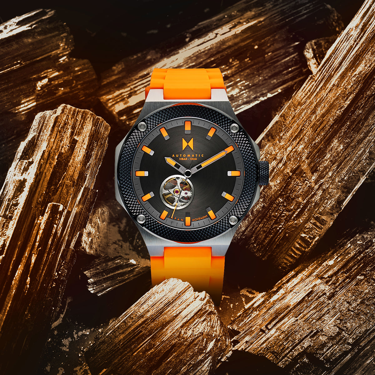 Raptor Automatic Electric Orange 46.5mm