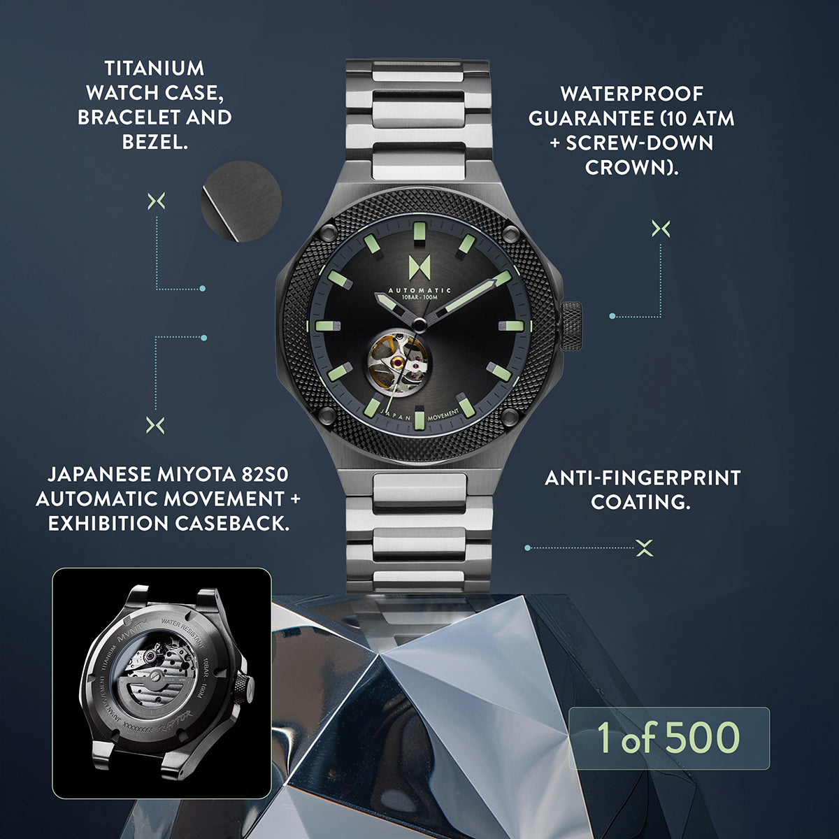 Raptor Automatic Titanium 46.5mm