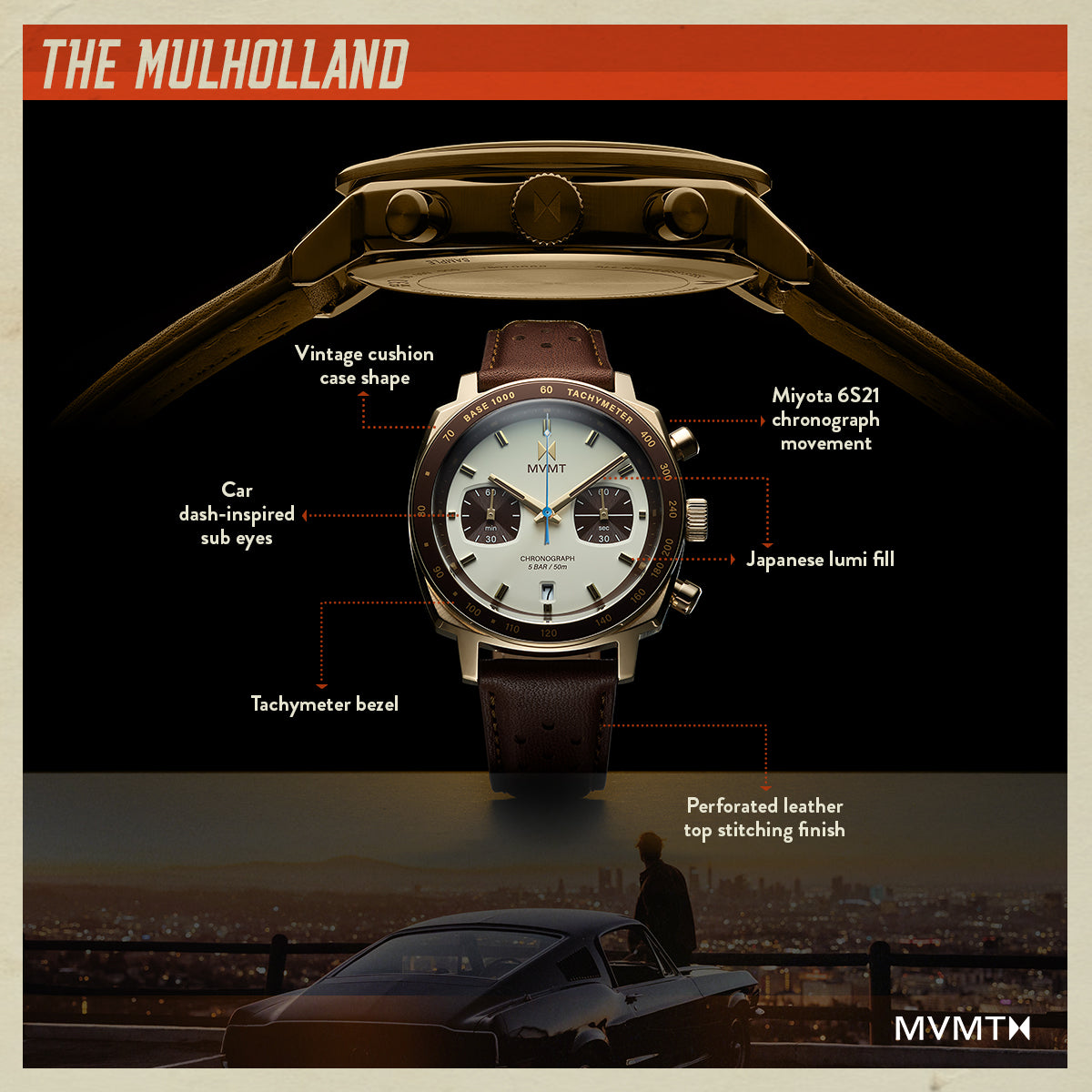 Mulholland Chronograph Dune Bronze 42mm