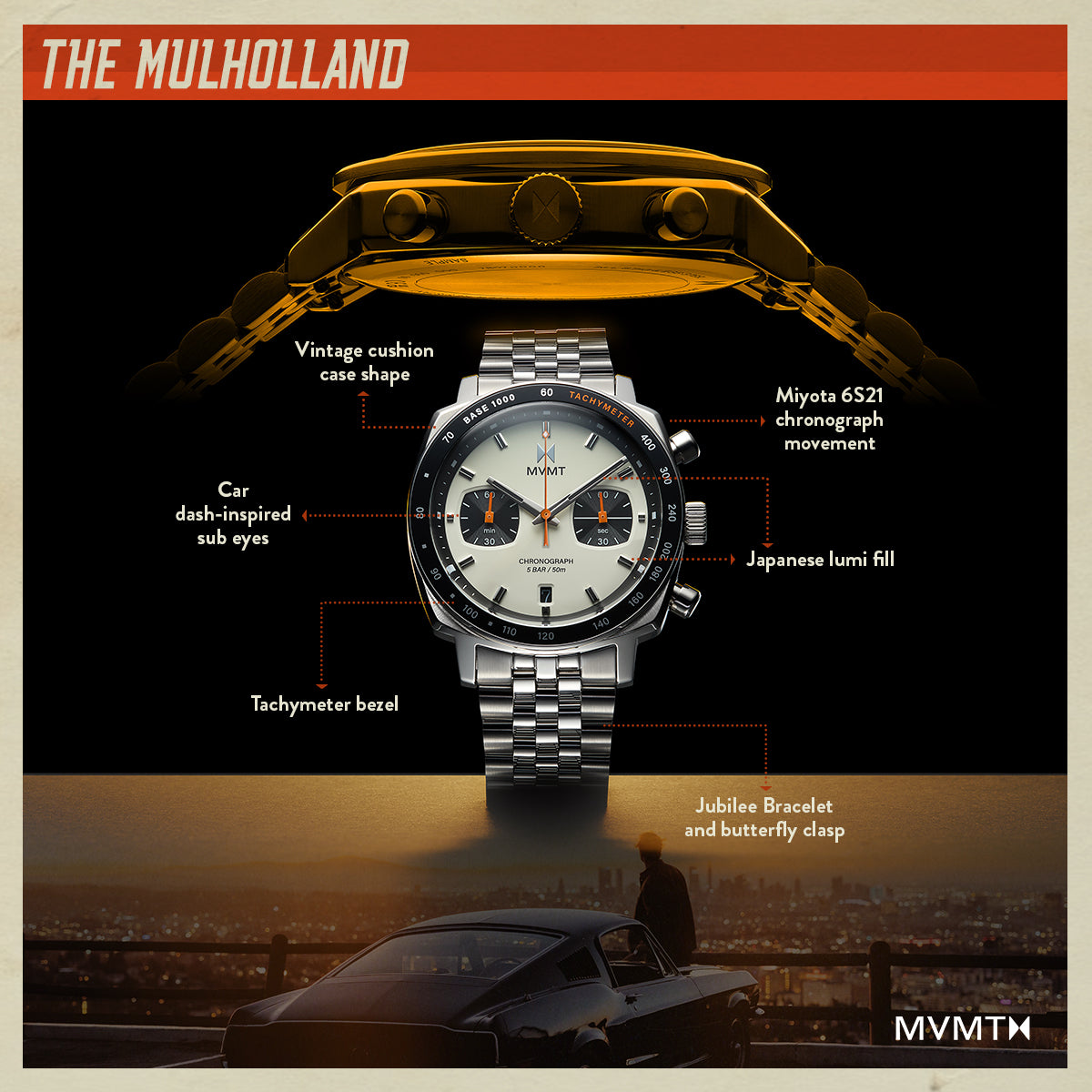 Mulholland Chronograph Bone Ivory 42mm